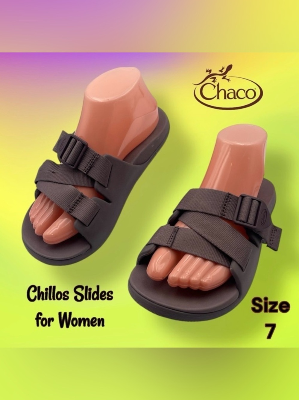 Chaco Women's Chillos Slides Size 7 Sparrow Small Flaw